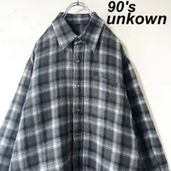 古着 90's unknown 好配色 オンブレ チェック ネルシャツ