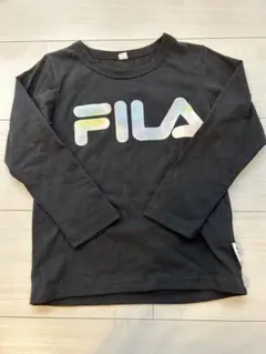 FILA フィラ 長袖Tシャツ ロンT ブラック 110cm キッズ ベビー