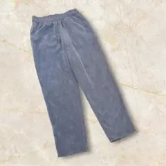 ウィゴー　カジュアルパンツ　ウエストゴム　ブルー　コーデュロイ　厚手　Sサイズ