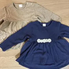 プティマイン　長袖トップス　2点セット　90