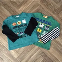 アンパンマン＆プラレール　ロンT2枚セット　100