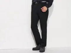 ユニクロ　感動パンツ ウールライク　ブラック　UNIQLOのサムネイル