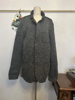 イタリア製　コート　チャコール　グレー系 ジャケット　おしゃれ　高見え　XLのサムネイル