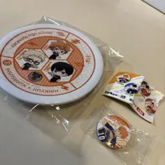 ハイキュー!! 烏野高校 プレートと缶バッジセット