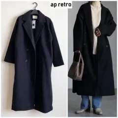 新品★アプレトロ チェスターコート ロング ブラック