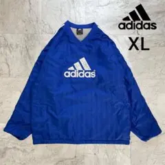 アディダス　ピステ　XL ウィンドブレーカー　サッカー ブルー　メンズ 青 長袖