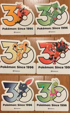 韓国限定 ポケモン 30周年 ステッカー 4枚セット - メルカリ