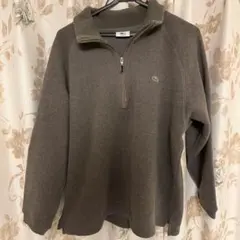 Lacoste グレー　ジップアップセーター