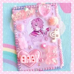 キャンディ推しカラー♡ライトピンクB8 トレカデコ 硬質ケースデコ 平成女児