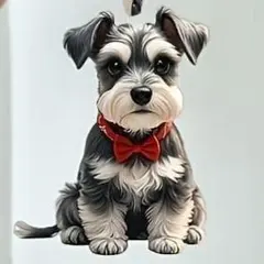 ミニチュアシュナウザー アクリルキーホルダー キーチャーム バッグチャーム　E