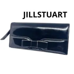 JILLSTUART 長財布 ブラック 上品 リボン エナメル 人気