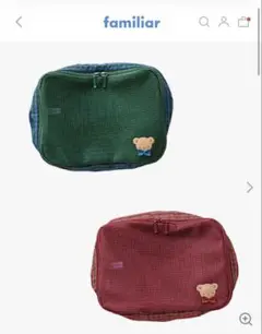 familiar ポーチ S 青系ファミリアチェック