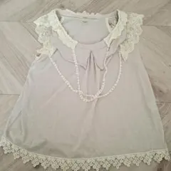 axes femme レースノースリーブトップス M