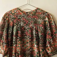 vintage 花柄 パフスリーブ ブラウス 60s 70sのサムネイル