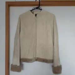 ムートン風ジャケットコート