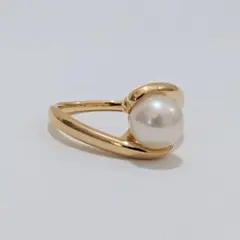 2000 ミキモトペルリータパールリングK18YGイエローゴールド10号