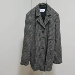 MaxMara チェック柄 ピーコート ウール混紡