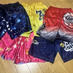 バスケットボールショーツセット 多色 星柄 5枚セット