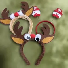 クリスマスカチューシャ　3点セットのサムネイル