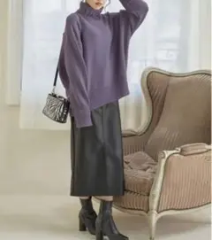 GRL グレイル レザースカート