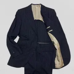 DORMEUIL♡段返り3つボタンジャケット　ストライプ　セットアップ　M