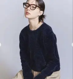 リサイクルナイロンモール コンパクトニット プルオーバー