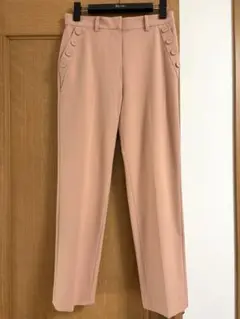 ルネ ストレート パンツ 34 サーモンピンク