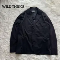WILD THINGS ワイルドシングス テーラードジャケット M 黒 ポリ素材のサムネイル