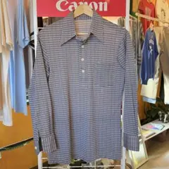 70s ヴィンテージ 幾何学模様 長袖シャツ