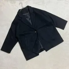 GRL ＊ ルーズテーラードコート アウター ブラック (F) ze585