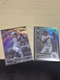 topps chrome finnest 阪神 中野拓夢 インサート 2枚セット