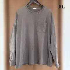 GU ヘビーウェイト ロングスリーブTシャツ XL グレー
