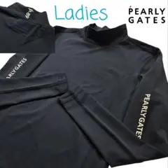 ★新品正規品 パーリーゲイツ レディース長袖ハイネックカットソー 1(M)