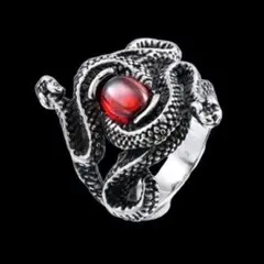 リング　メンズ　指輪　シルバー　スネーク　アイ　ステンレス　20号　307