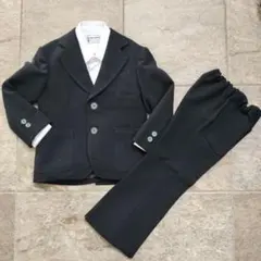 オーダメイドブラック キッズ スーツ 3点セット 110cm