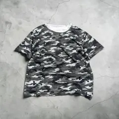 00s old Gap ポケ付き リンガーTee 半袖 グレー L カモフラ柄 - メルカリ