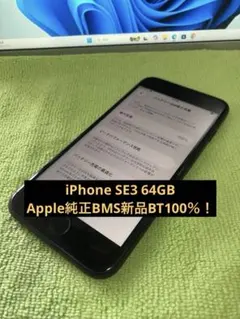 71 iPhone SE3 64GB 純正BMS新品バッテリー 良品 - メルカリ