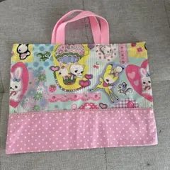 ハンドメイド昭和レトロ動物パッチワーク肩がけバッグ【最終価格値下げ