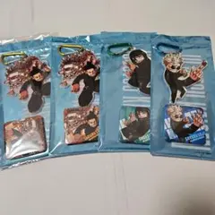 呪術廻戦　オーロラアクキー　缶バッジ　原作絵　五条悟　夏油傑　家入硝子