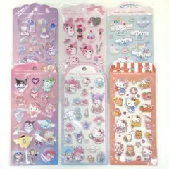 【正規品】サンリオ♡ジュエルマシュマロステッカーズ / 6種類セット
