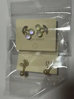 HAN KOU ピアス 2点セット さくらんぼ 蝶