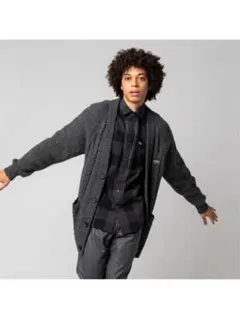 LACOSTE アルパカブレンドケーブルカーディガン USサイズＭ