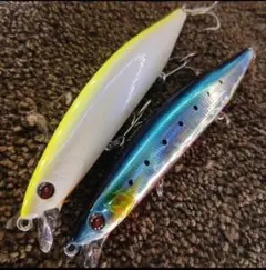 【美品】ログズ124Sセット　パールチャート色+イワシレッドベリー色のサムネイル