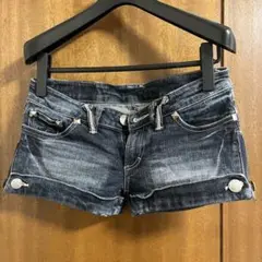 デニムショートパンツ Lサイズ ダークブルー ノーブランド