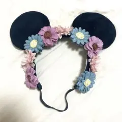 【美品】ディズニー カチューシャ ヘアバンド ミニー フラワー
