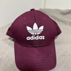 adidas キャップ 54-57cm ワインレッド えんじ色