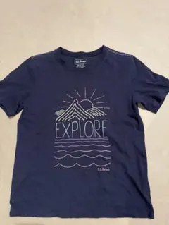 L.L.Bean ネイビー Tシャツ M10-12 キッズ　キャンプ　アウトドアのサムネイル