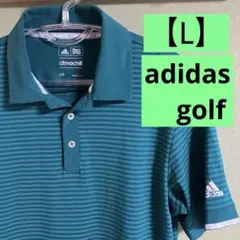 adidas golf アディダス　ゴルフ　グリーン系　ポロシャツ【L】