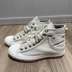 【未使用】DIESEL ホワイト ハイカットスニーカー