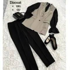 新品 あり✨セレモニー 3点セット✨入園式　入学式　ジレ　ママスーツ★黒　S